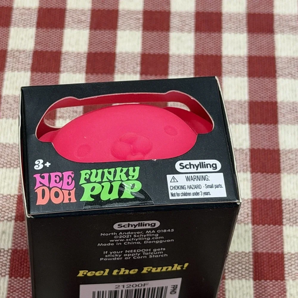 New NEEDOH Funky Pup Puppy DOG Nee Doh Stress Ball SQUISHY Fidget Toy - PINK